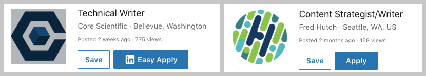 linkedin easy apply button