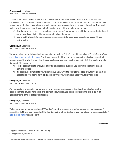 two page resume